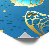 Goldene Schmetterlinge Poster (Ecke)