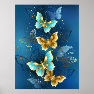 Goldene Schmetterlinge Poster