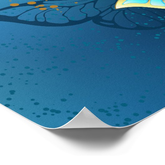 Goldene Schmetterlinge Poster (Ecke)