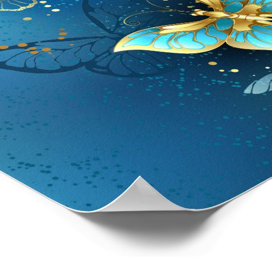 Goldene Schmetterlinge Poster (Ecke)