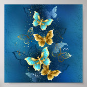 Goldene Schmetterlinge Poster (Vorne)