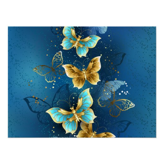 Goldene Schmetterlinge Poster (Vorderseite)