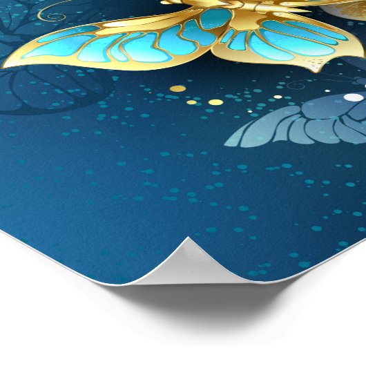 Goldene Schmetterlinge Poster (Ecke)