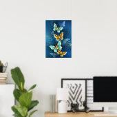 Goldene Schmetterlinge Poster (Heimbüro)
