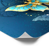 Goldene Schmetterlinge Poster (Ecke)