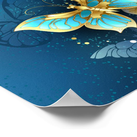Goldene Schmetterlinge Poster (Ecke)