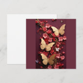 Goldene Schmetterlinge Postkarte (Vorne/Hinten)