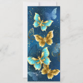 Goldene Schmetterlinge Save The Date (Vorderseite)