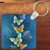 Goldene Schmetterlinge Schlüsselanhänger (Rückseite)