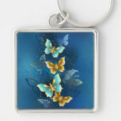 Goldene Schmetterlinge Schlüsselanhänger (Vorne)