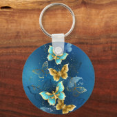 Goldene Schmetterlinge Schlüsselanhänger (Vorderseite)