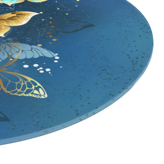 Goldene Schmetterlinge Schneidebrett (Ecke)