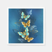 Goldene Schmetterlinge Serviette (Vorderseite)