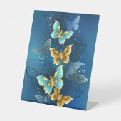 Goldene Schmetterlinge Sockelschild (Vorderseite)