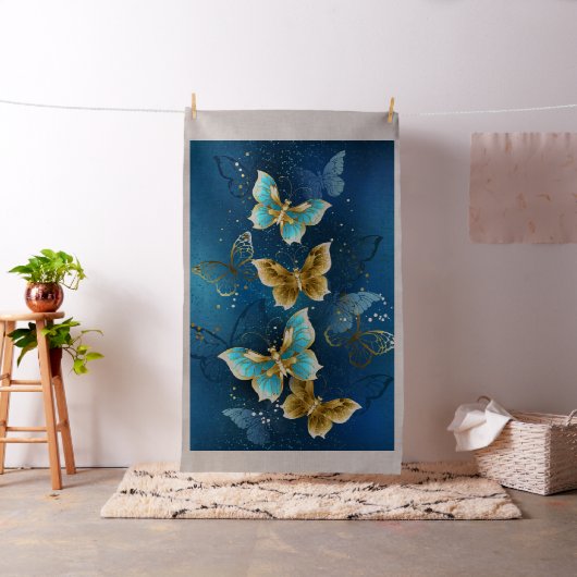 Goldene Schmetterlinge Stoff (Beispiel)