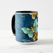 Goldene Schmetterlinge Tasse (Vorderseite Links)