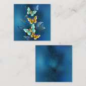 Goldene Schmetterlinge Telefonnummerkarte (Vorne/Hinten)