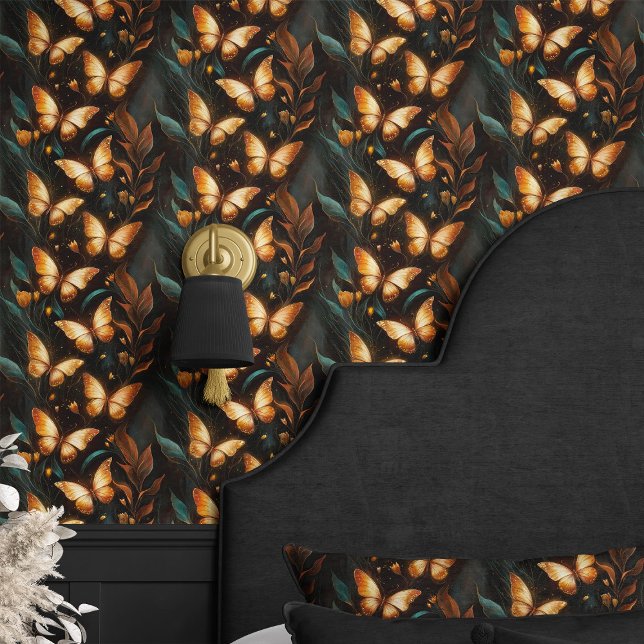 Goldene Schmetterlinge und Folianten Tapete (Von Creator hochgeladen)