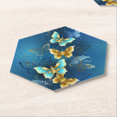 Goldene Schmetterlinge Untersetzer (angewinkelt)