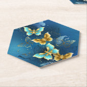 Goldene Schmetterlinge Untersetzer (angewinkelt)