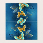 Goldene Schmetterlinge Visitenkarten (Außenseite Aufgefaltet)