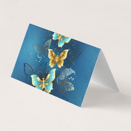 Goldene Schmetterlinge Visitenkarten (Rückseite)