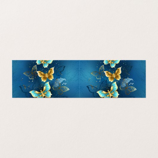 Goldene Schmetterlinge Visitenkarten (Außenseite Aufgefaltet)