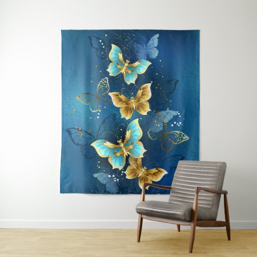 Goldene Schmetterlinge Wandteppich (Beispiel)