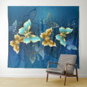 Goldene Schmetterlinge Wandteppich (Beispiel (Horizontal))