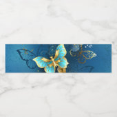 Goldene Schmetterlinge Wasserflaschenetikett (Einzelnes Label)