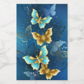 Goldene Schmetterlinge Weinetikett (Einzelnes Label)