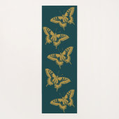 Goldene Schmetterlinge Yoga Pose Pilates Übung Lil Yogamatte (Rückseite)