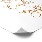 Goldene Schmetterlingskarten und Geschenkposter Poster (Ecke)