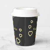 Goldene Schmetterlingspapiere - Teller Pappbecher (Rechts)