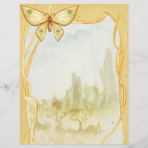 Goldene Schmetterlingszauberseite Flyer