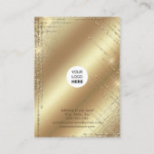 Goldene Schmuckhalter Glitzer Ohrringe Moderne Visitenkarte (Rückseite)