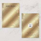 Goldene Schmuckhalter Glitzer Ohrringe Moderne Visitenkarte (Vorne/Hinten)