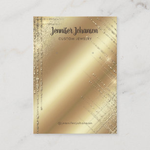 Goldene Schmuckhalter Glitzer Ohrringe Moderne Visitenkarte