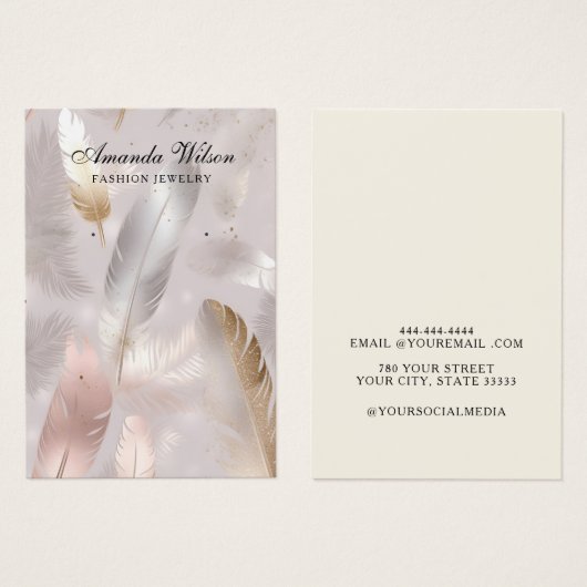 Goldene Schmuckkollektion (Vorne & Hinten)