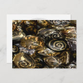 Goldene Schnecken Postkarte (Vorne/Hinten)