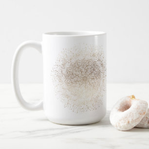 Goldene Schneeblatt Weihnachts-Feiertags-Kaffeetas Kaffeetasse