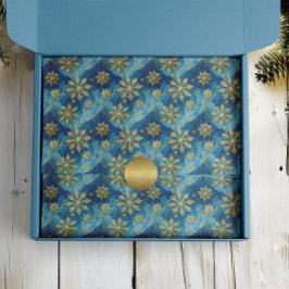 Goldene Schneeflocke Abstrakt gefroren Seidenpapier