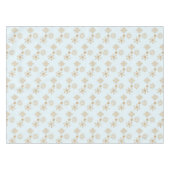 Goldene Schneeflocke auf Frosty Blue Christmas Pat Tischdecke (Vorderseite (Horizontal))