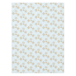 Goldene Schneeflocke auf Frosty Blue Christmas Pat Tischdecke