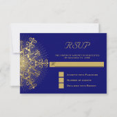 Goldene Schneeflocke auf UAWG der Hochzeitsfeier RSVP Karte (Vorderseite)