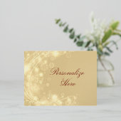 Goldene Schneeflocke eleganter Winter Folien Feiertagspostkarte (Stehend vorne)