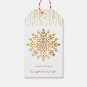 Goldene Schneeflocke, Firma Gold Weihnachten Geschenkanhänger (Vorderseite)