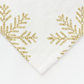 Goldene Schneeflocke Fleecedecke (Ecke)