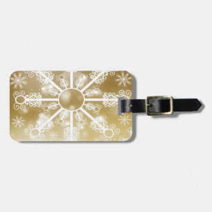 Goldene Schneeflocke Gepäckanhänger