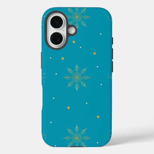 Goldene Schneeflocke iPhone 16 Hülle. Case-Mate iPhone Hülle (Rückseite)